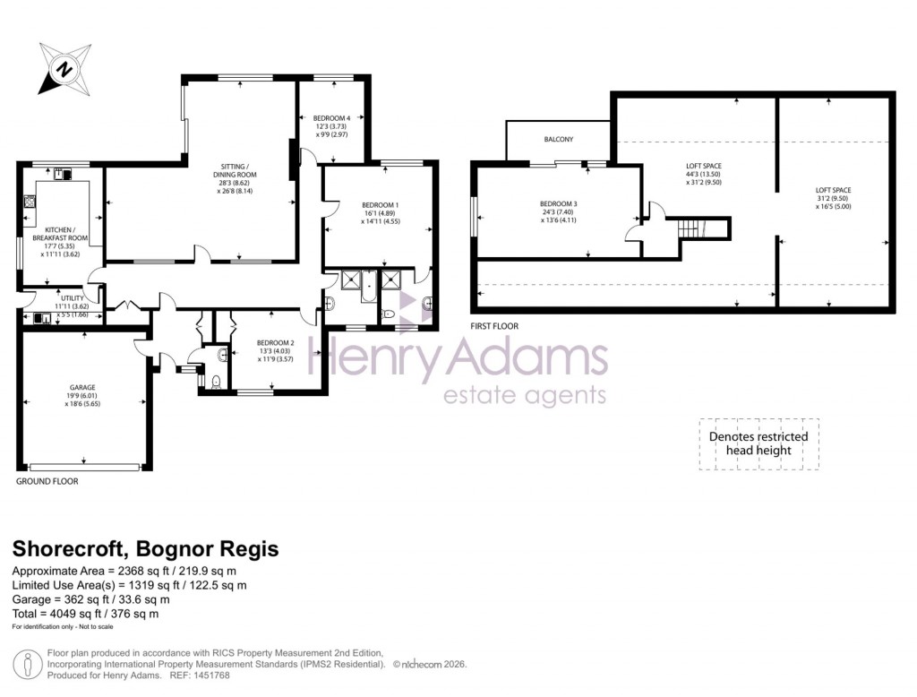 Floorplans For Shorecroft, Aldwick, PO21