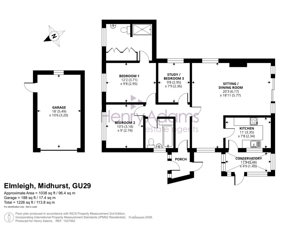 Floorplans For Elmleigh, Midhurst, GU29