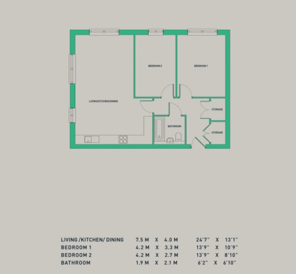 Floorplans For Kingsmead Avenue, Chichester, PO19