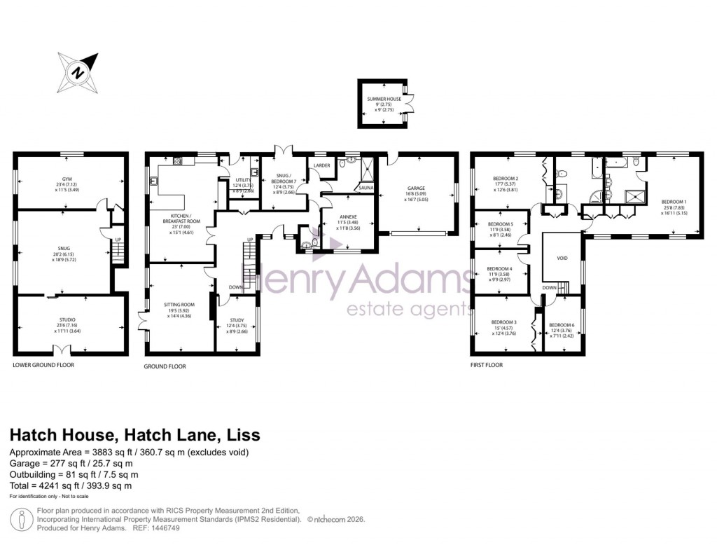 Floorplans For Hatch Lane, Liss, GU33