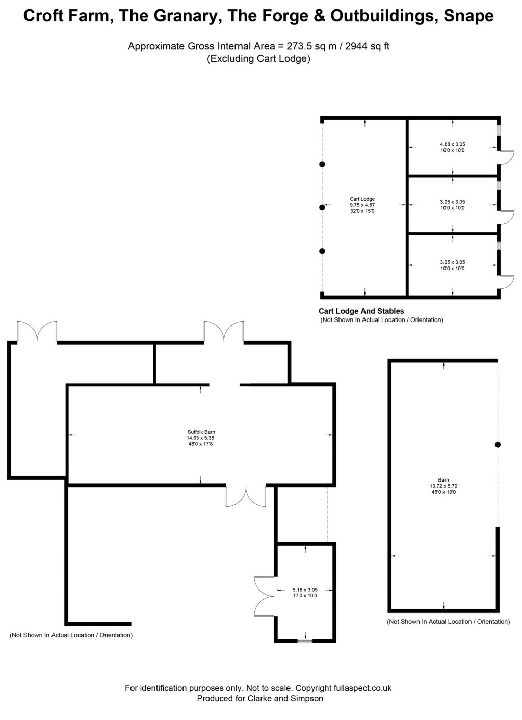 Floorplans For Snape, Suffolk