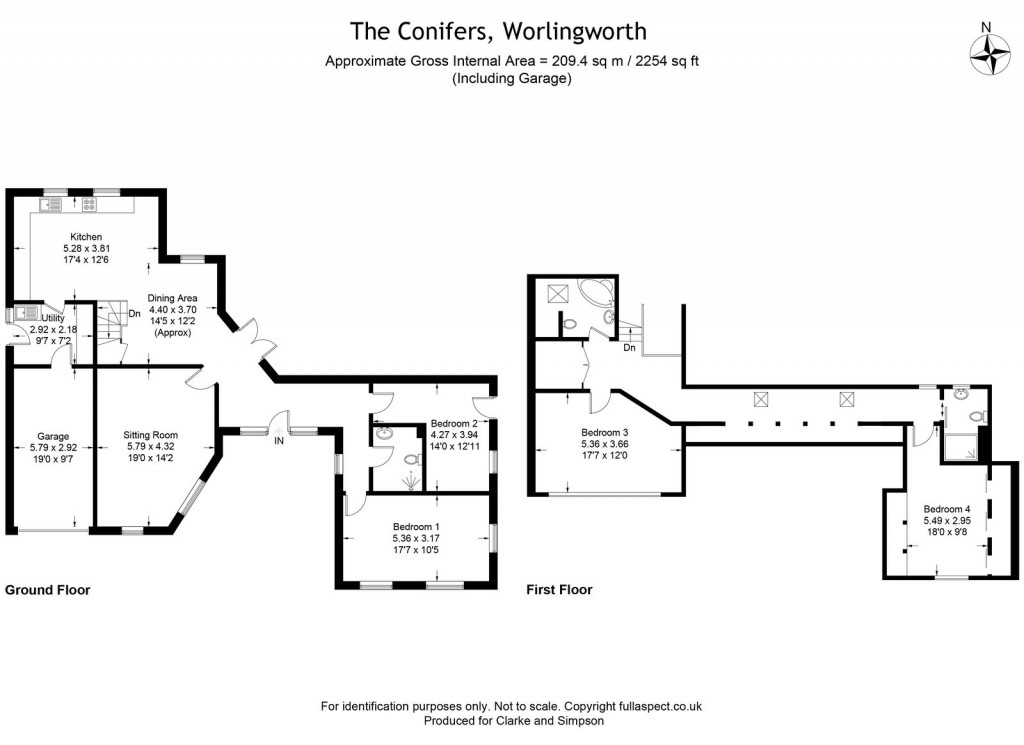 Floorplans For Worlingworth, Nr Framlingham, Suffolk 