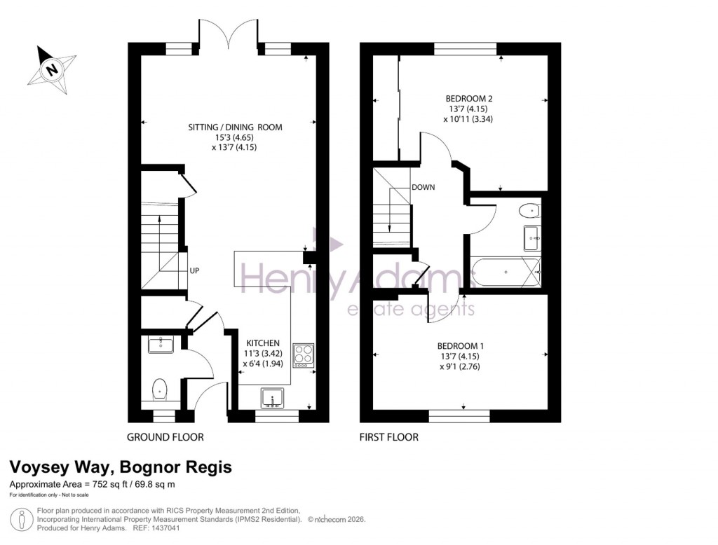 Floorplans For Voysey Way, Bersted Park, PO21