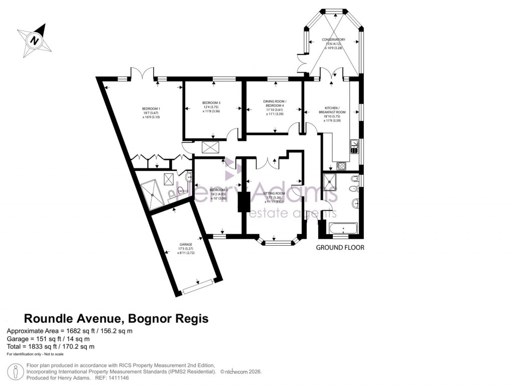 Floorplans For Roundle Avenue, Felpham, PO22