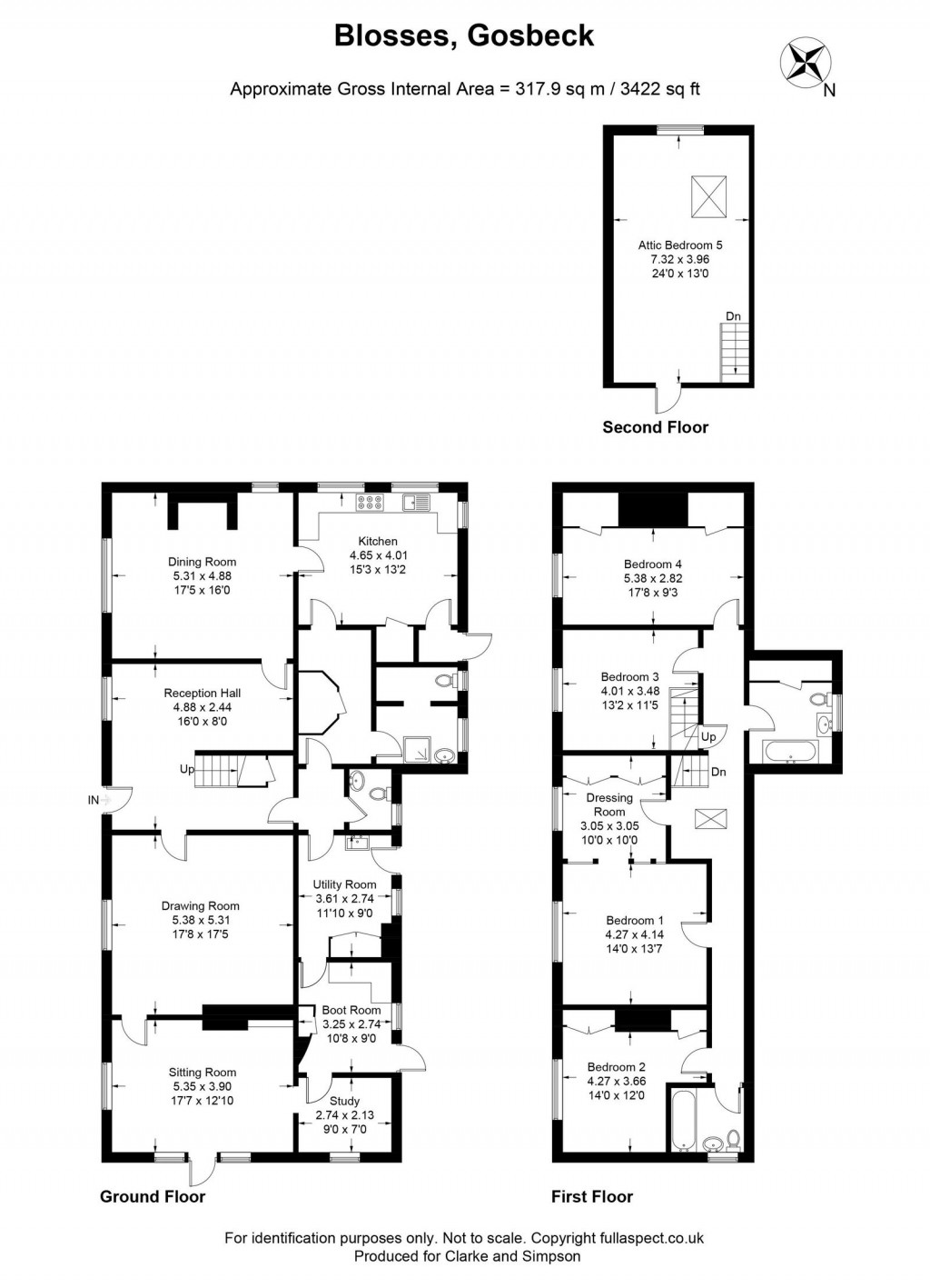 Floorplans For Gosbeck, Near Ipswich, Suffolk