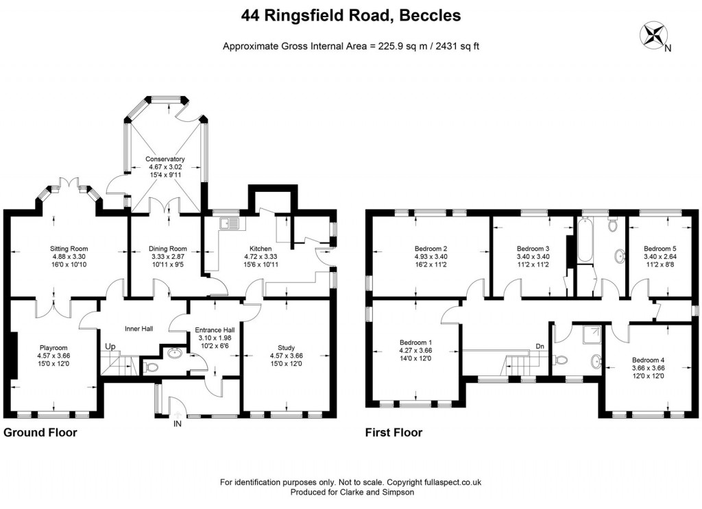 Floorplans For Ringsfield Road, Beccles, Suffolk