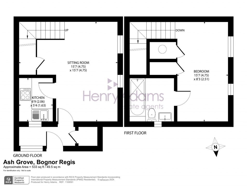 Floorplans For Ash Grove, Bognor Regis, PO22