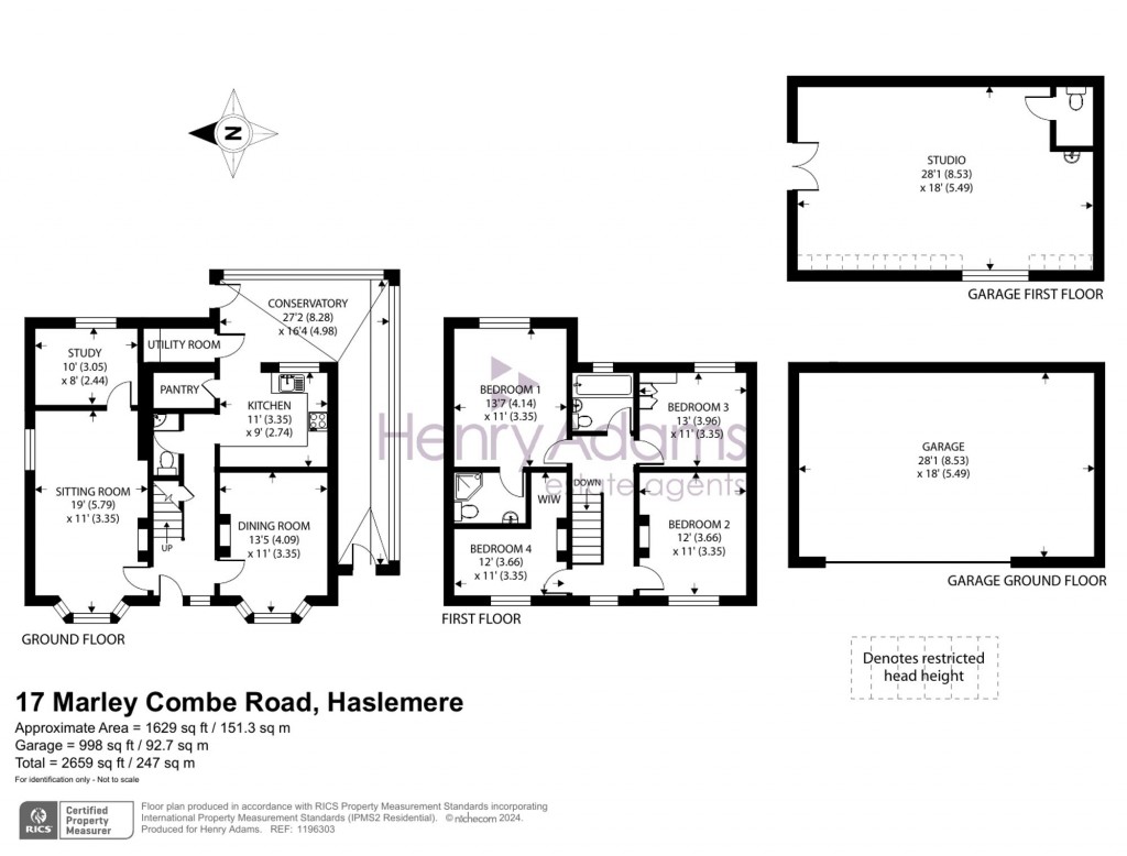 Floorplans For Marley Combe Road, Haslemere, GU27