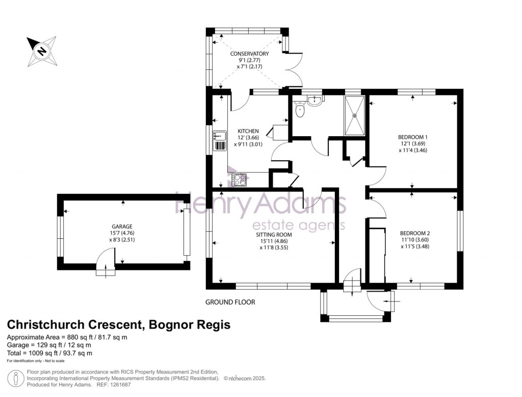 Floorplans For Christchurch Crescent, West Meads, PO21