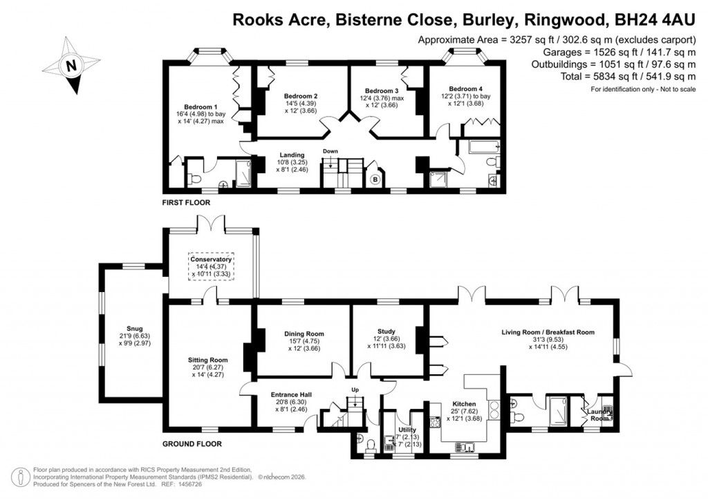Floorplans For Bisterne Close, Burley, Ringwood, BH24