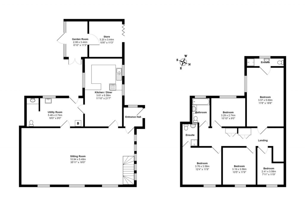 Floorplans For Parham, Nr Framlingham, Suffolk