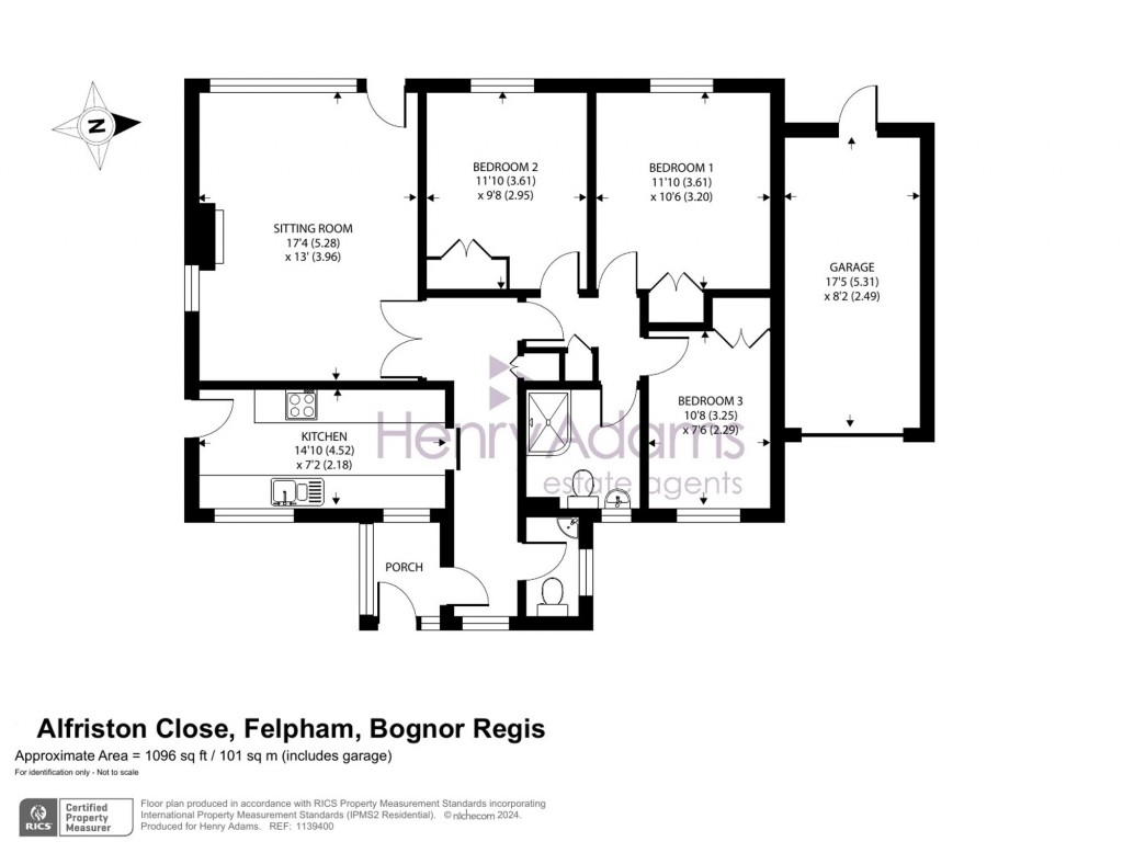 Floorplans For Alfriston Close, Felpham, PO22