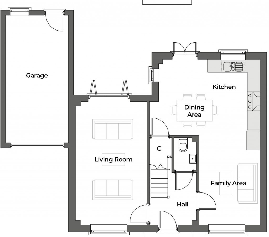 Floorplans For Bedfield, Nr Framlingham, Suffolk