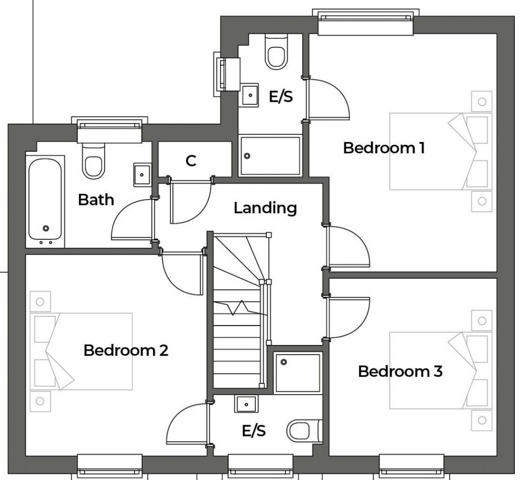 Floorplans For Bedfield, Nr Framlingham, Suffolk