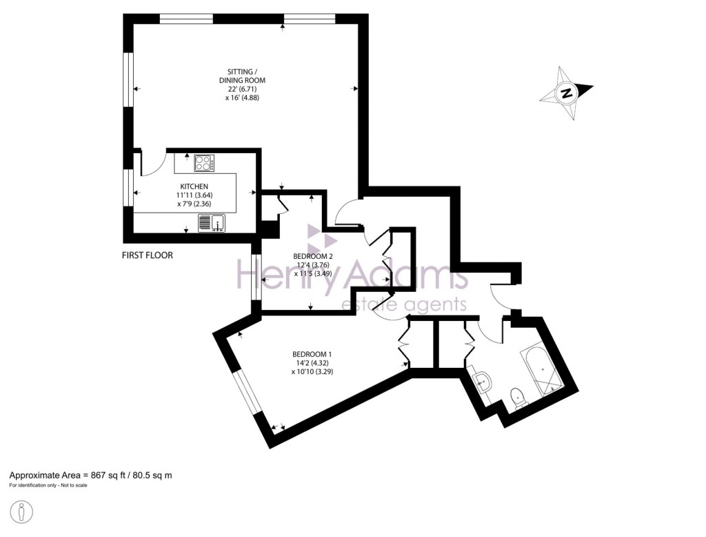 Floorplans For East Walls, Sharp Garland House East Walls, PO19