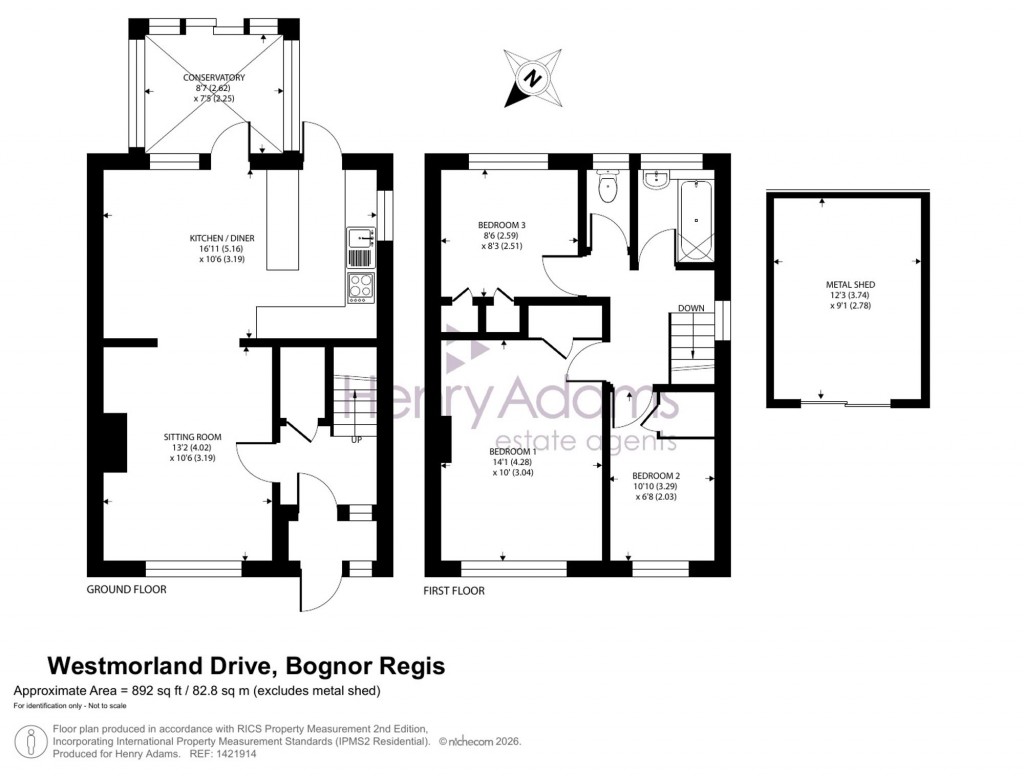 Floorplans For Westmorland Drive, Felpham, PO22