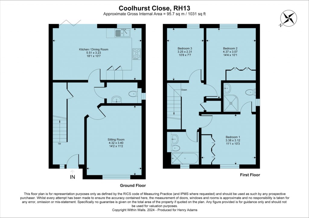 Floorplans For Coolhurst Close, Monks Gate, RH13