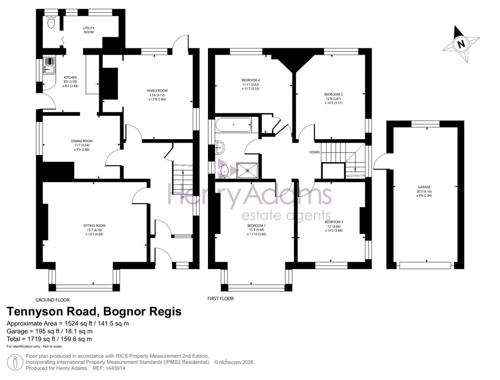 Floorplans For Tennyson Road, Bognor Regis, PO21