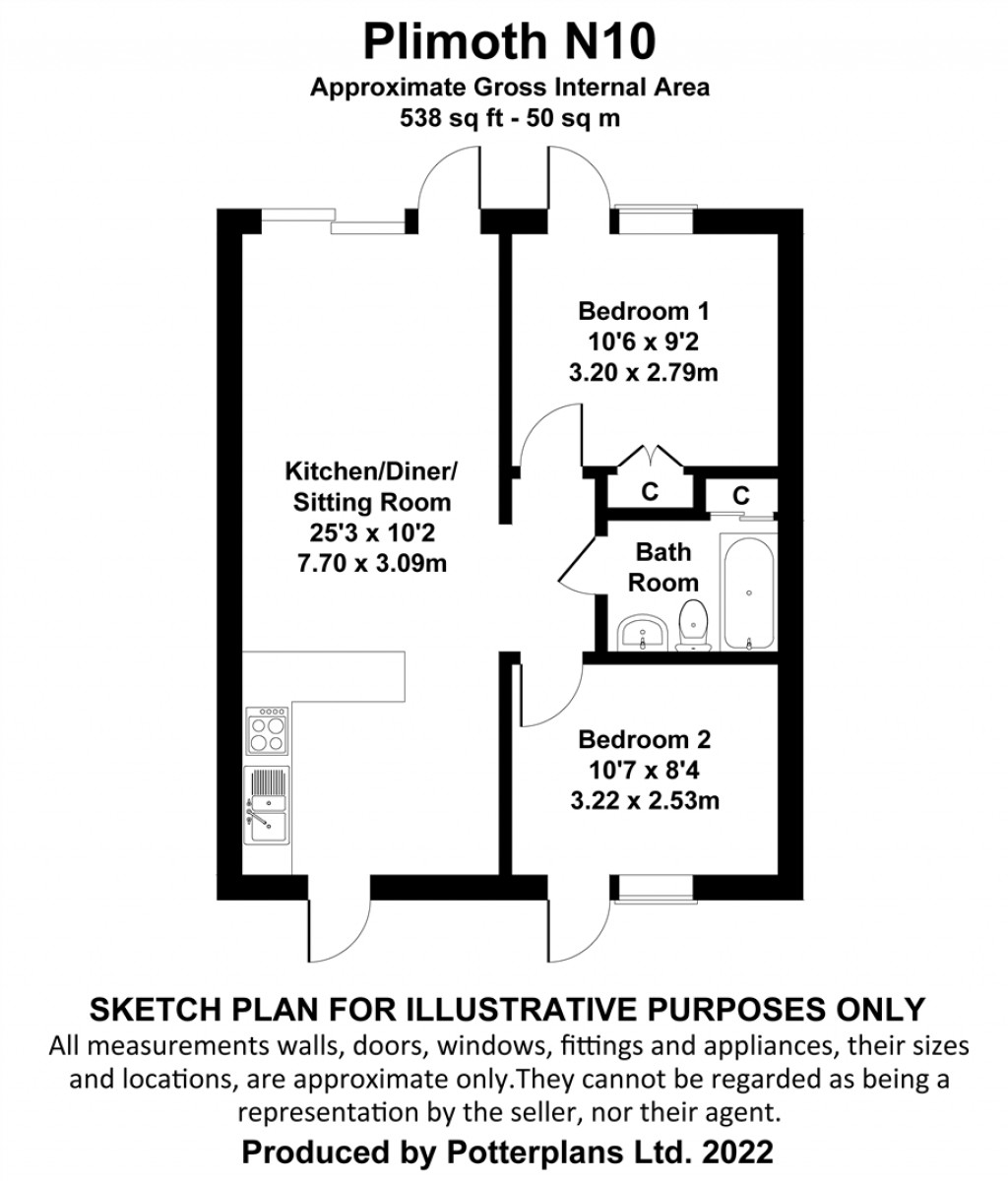 Floorplans For Yarmouth, Isle of Wight