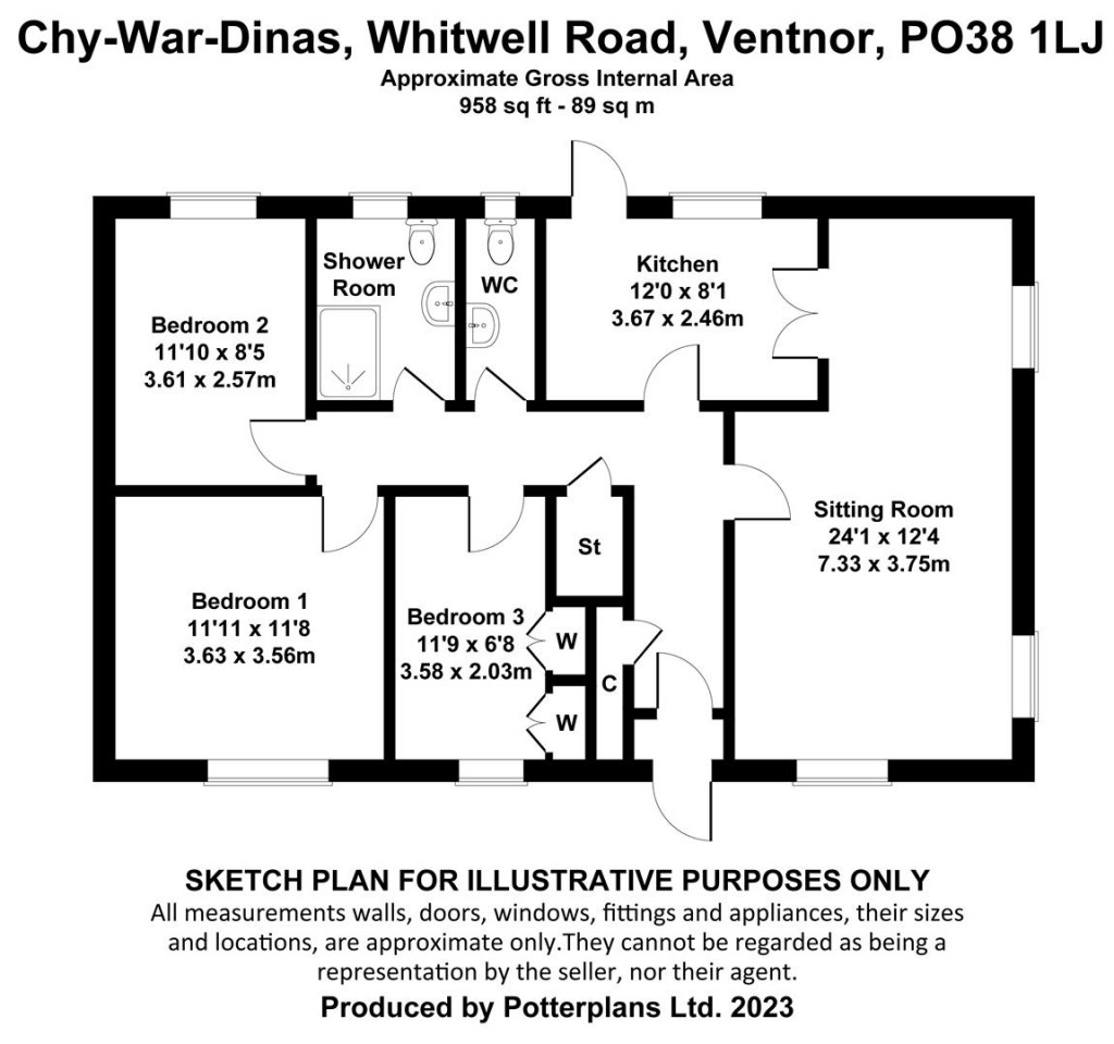 Floorplans For Whitwell Road, Ventnor