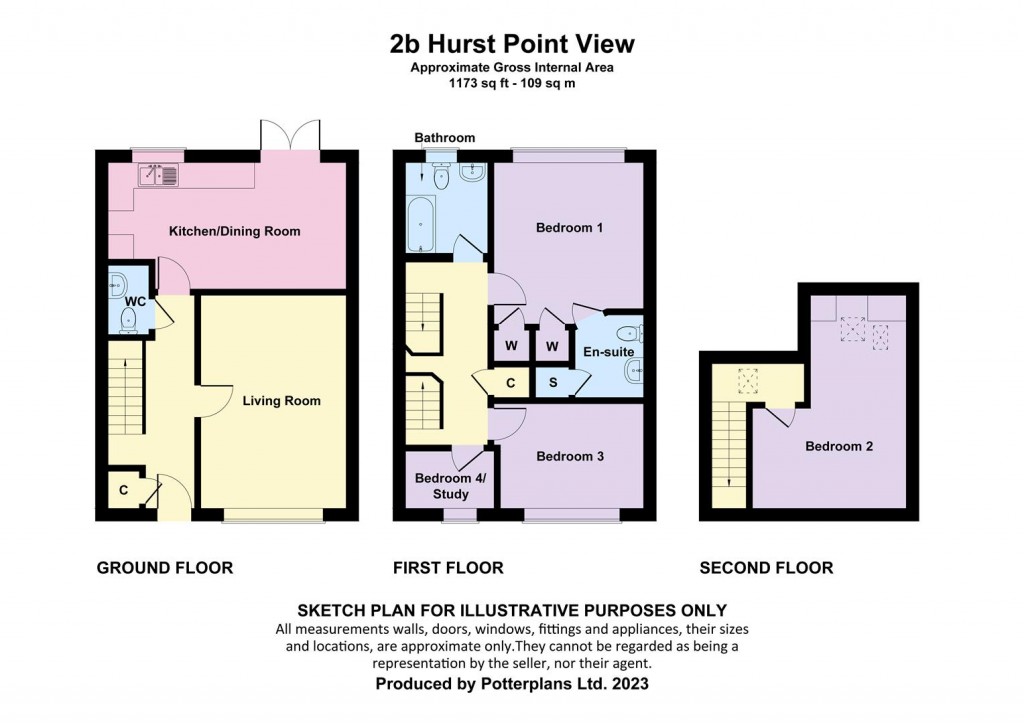 Floorplans For Hurst Point View, Totland Bay
