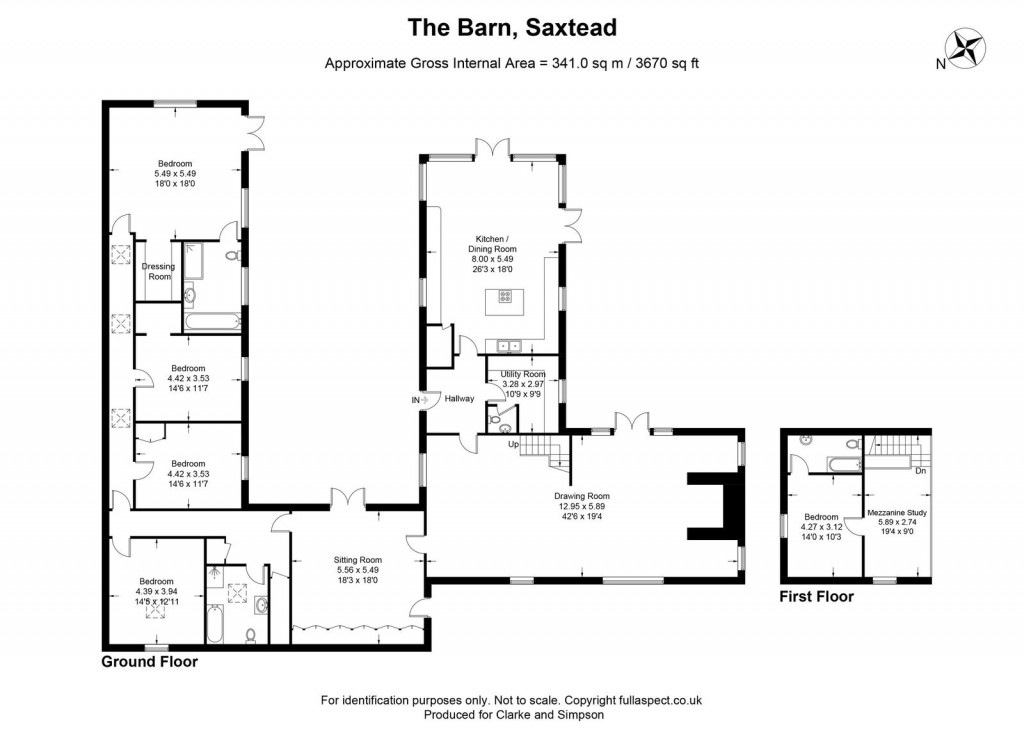 Floorplans For Saxtead, Near Framlingham, Suffolk 