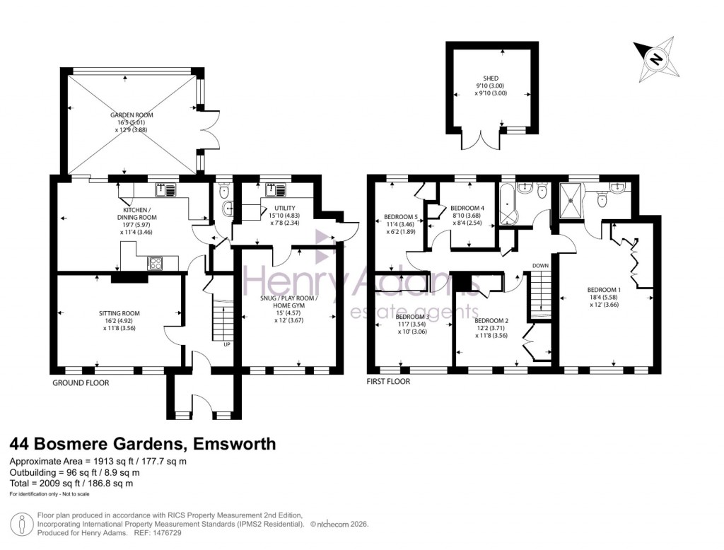 Floorplans For Bosmere Gardens, Emsworth, PO10