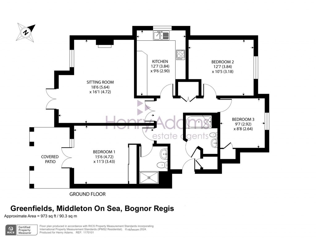 Floorplans For Greenfields, Middleton-On-Sea, PO22