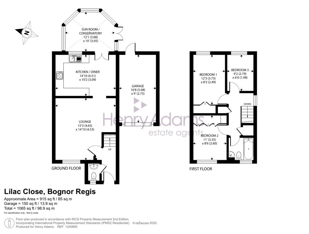 Floorplans For Lilac Close, Middleton-On-Sea, PO22