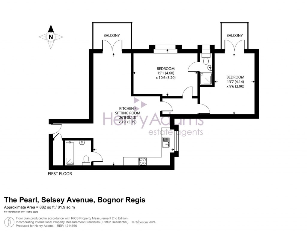 Floorplans For Selsey Avenue, The Pearl, PO21