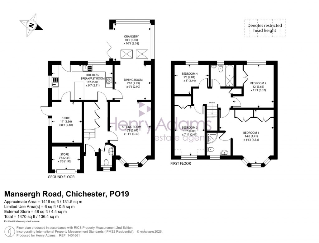 Floorplans For Mansergh Road, Chichester, PO19