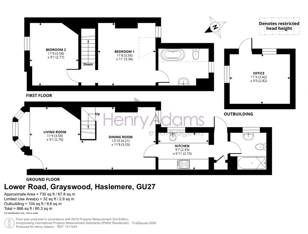 Floorplans For Lower Road, Grayswood, GU27