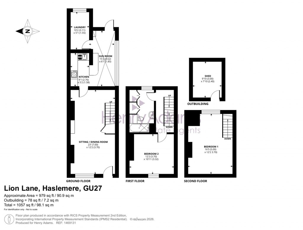 Floorplans For Lion Lane, Haslemere, GU27