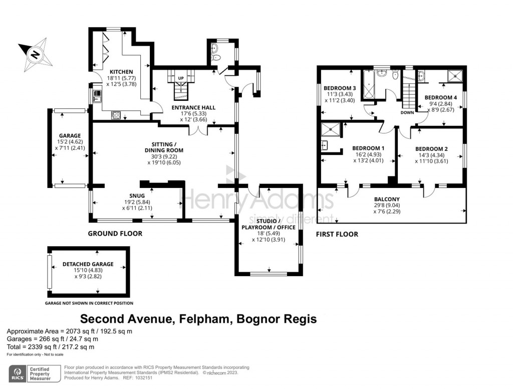 Floorplans For 15 Second Avenue, Felpham, PO22