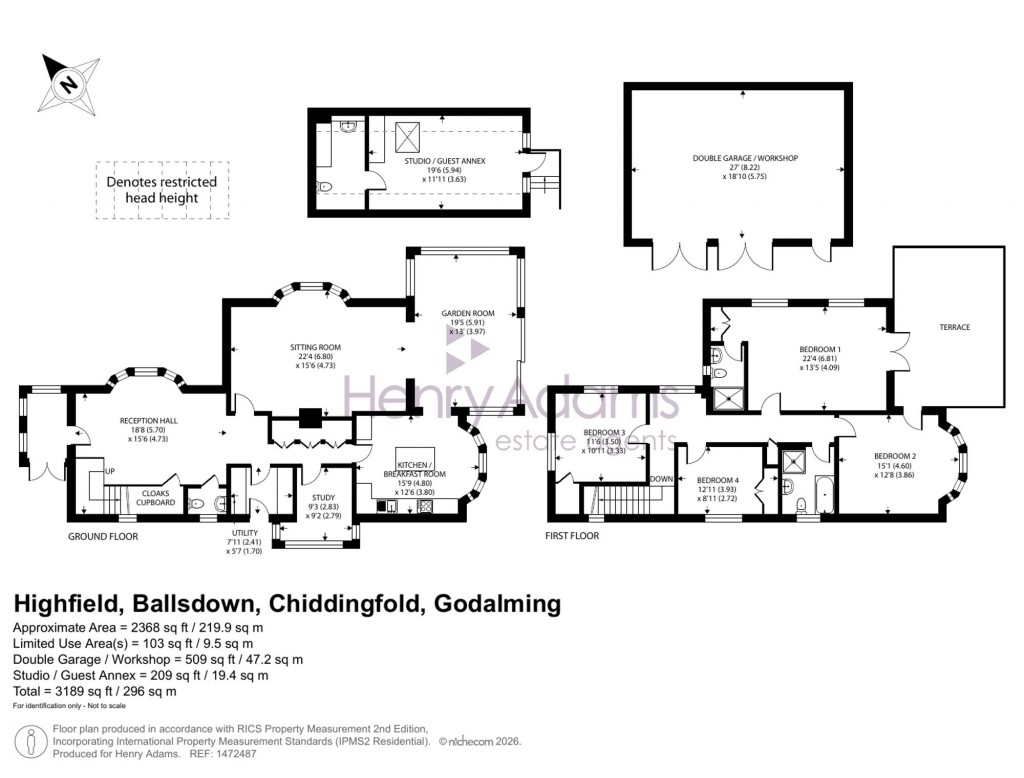 Floorplans For Ballsdown, Chiddingfold, GU8