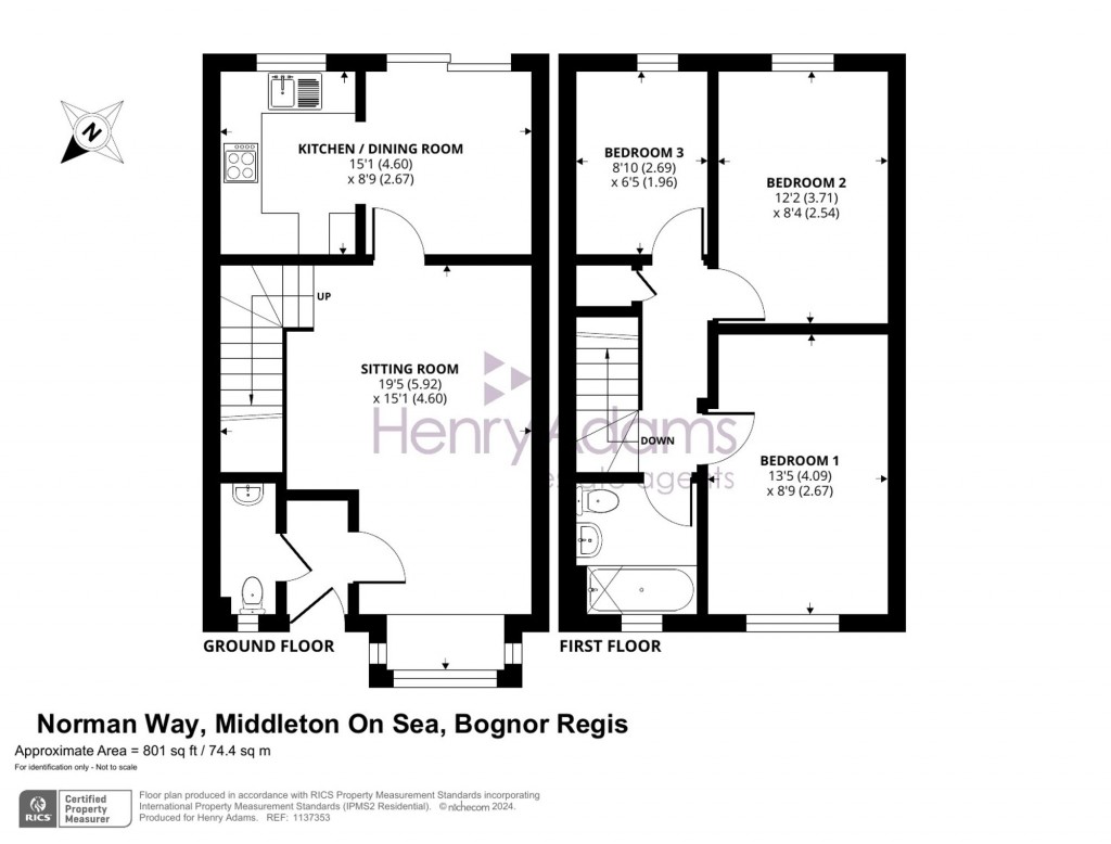 Floorplans For Norman Way, Middleton-On-Sea, PO22