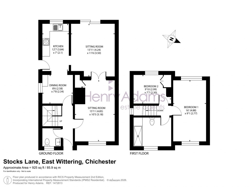 Floorplans For Stocks Lane, East Wittering, PO20