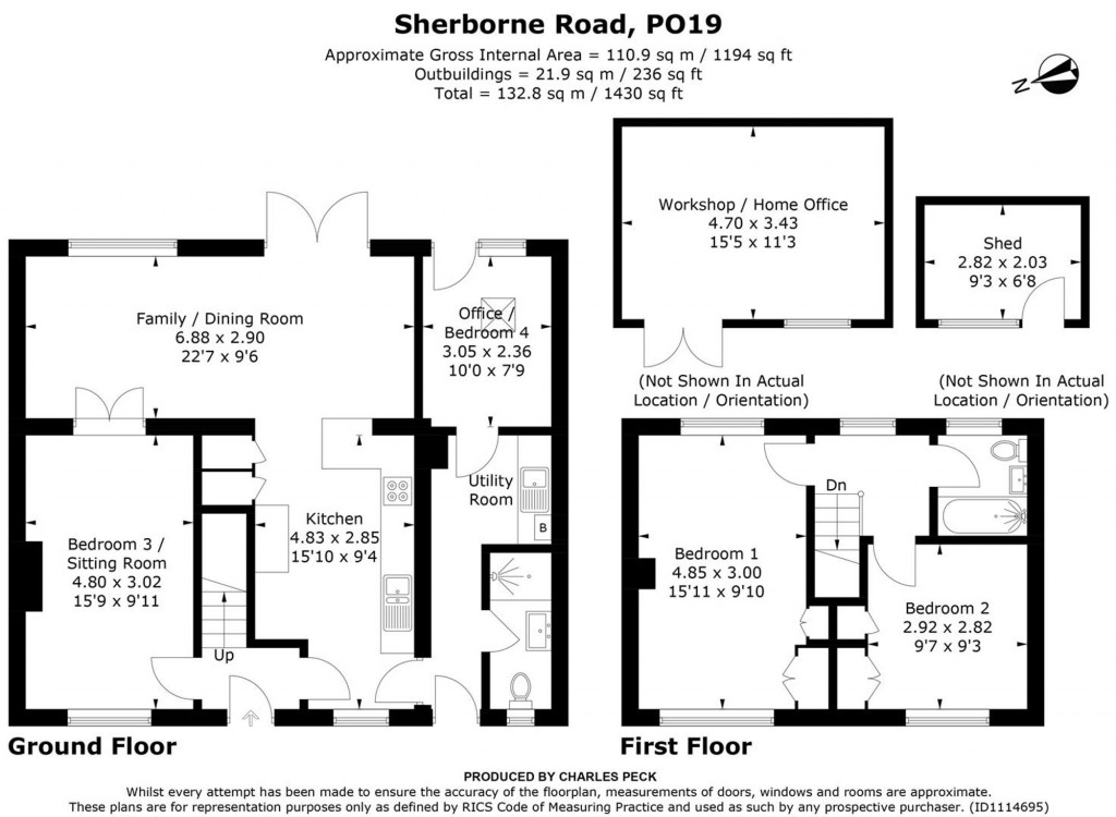 Floorplans For Sherborne Road, Chichester, PO19