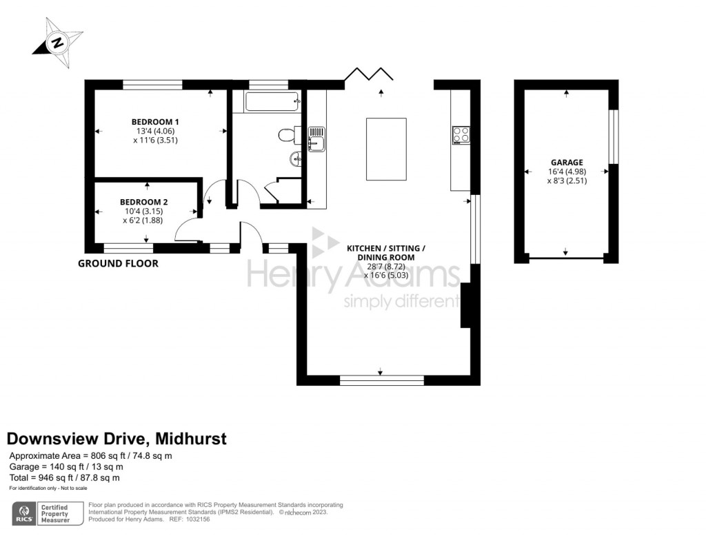 Floorplans For Downsview Drive, Midhurst, GU29
