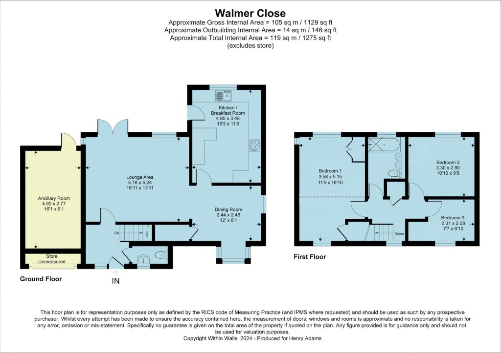 Floorplans For Walmer Close, Southwater, RH13