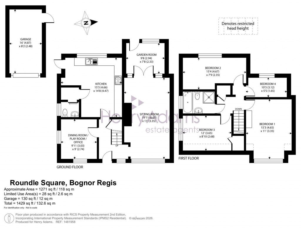 Floorplans For Roundle Square, Felpham, PO22