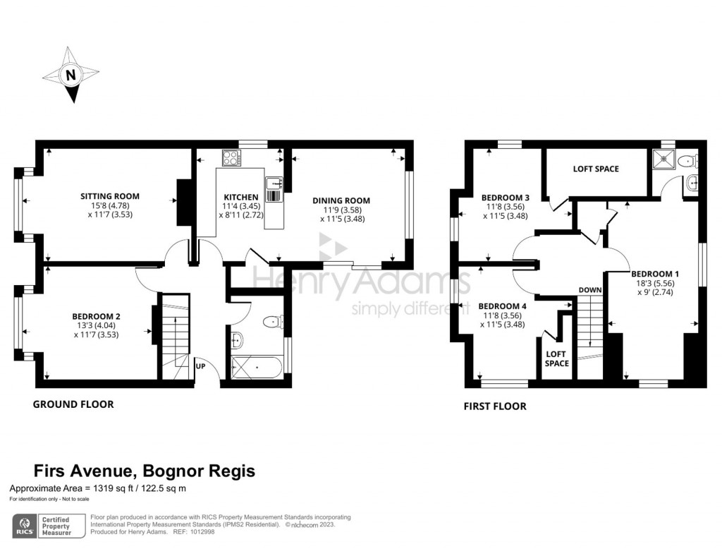 Floorplans For Firs Avenue, Felpham, PO22