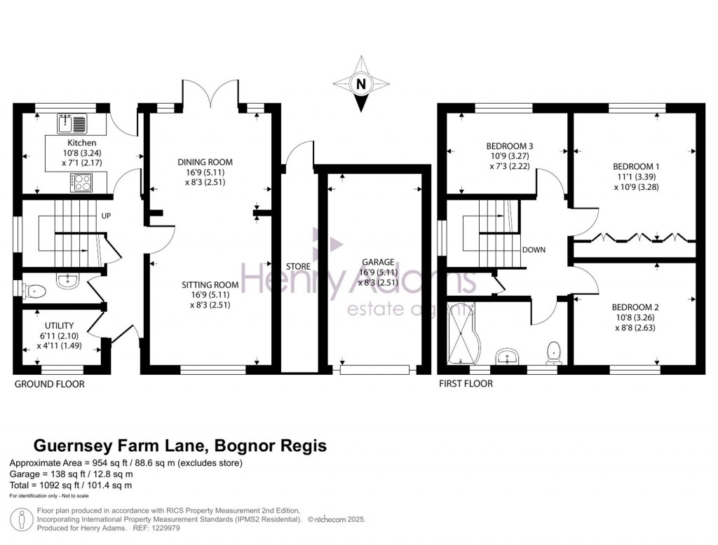 Floorplans For Guernsey Farm Lane, Felpham, PO22