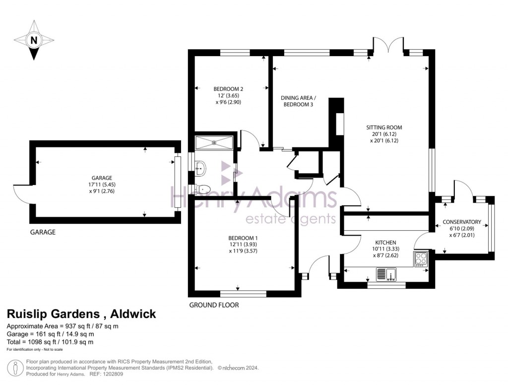 Floorplans For Ruislip Gardens, Aldwick, PO21