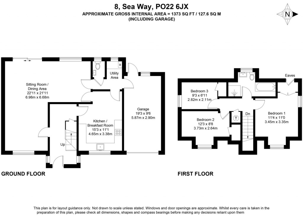 Floorplans For Sea Way, Elmer, PO22