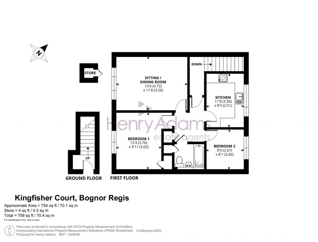 Floorplans For Kingfisher Court, Middleton-On-Sea, PO22