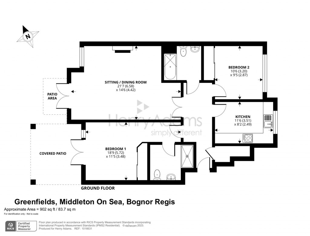 Floorplans For Greenfields, Middleton-On-Sea, PO22