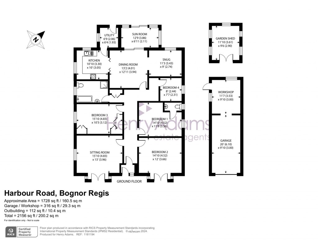 Floorplans For Harbour Road, Pagham, PO21