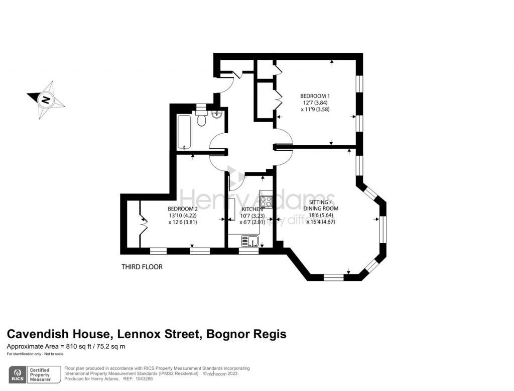 Floorplans For Lennox Street, Cavendish House Lennox Street, PO21