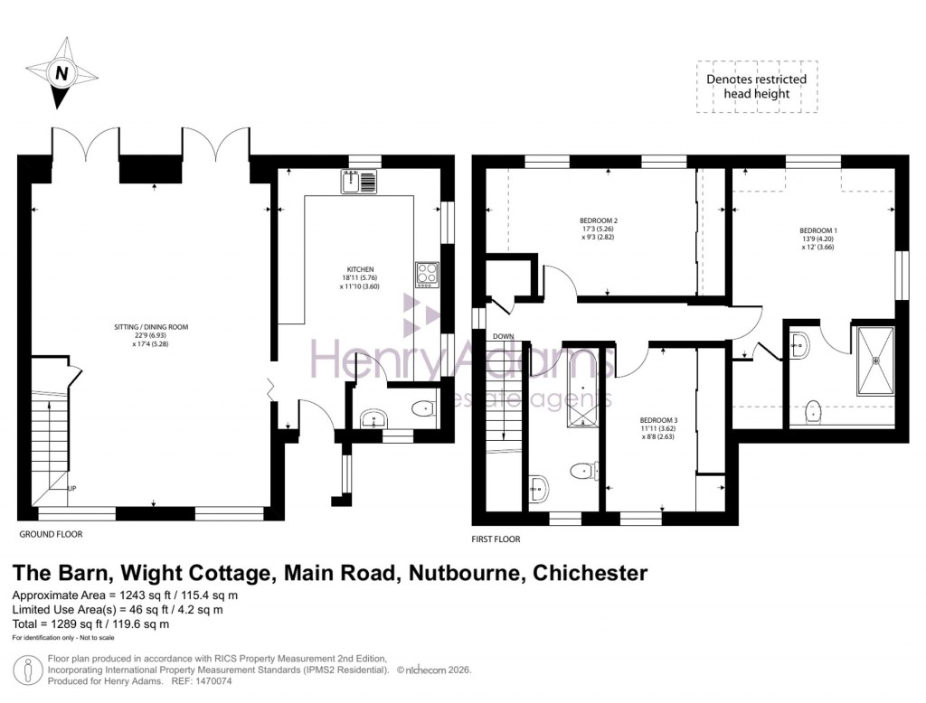Floorplans For Wight Cottage, Main Road, PO18